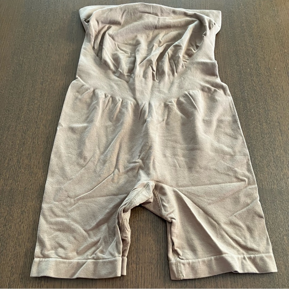 Maternity Stretch Underwear Shape-wear Beige Over Belly Shorts